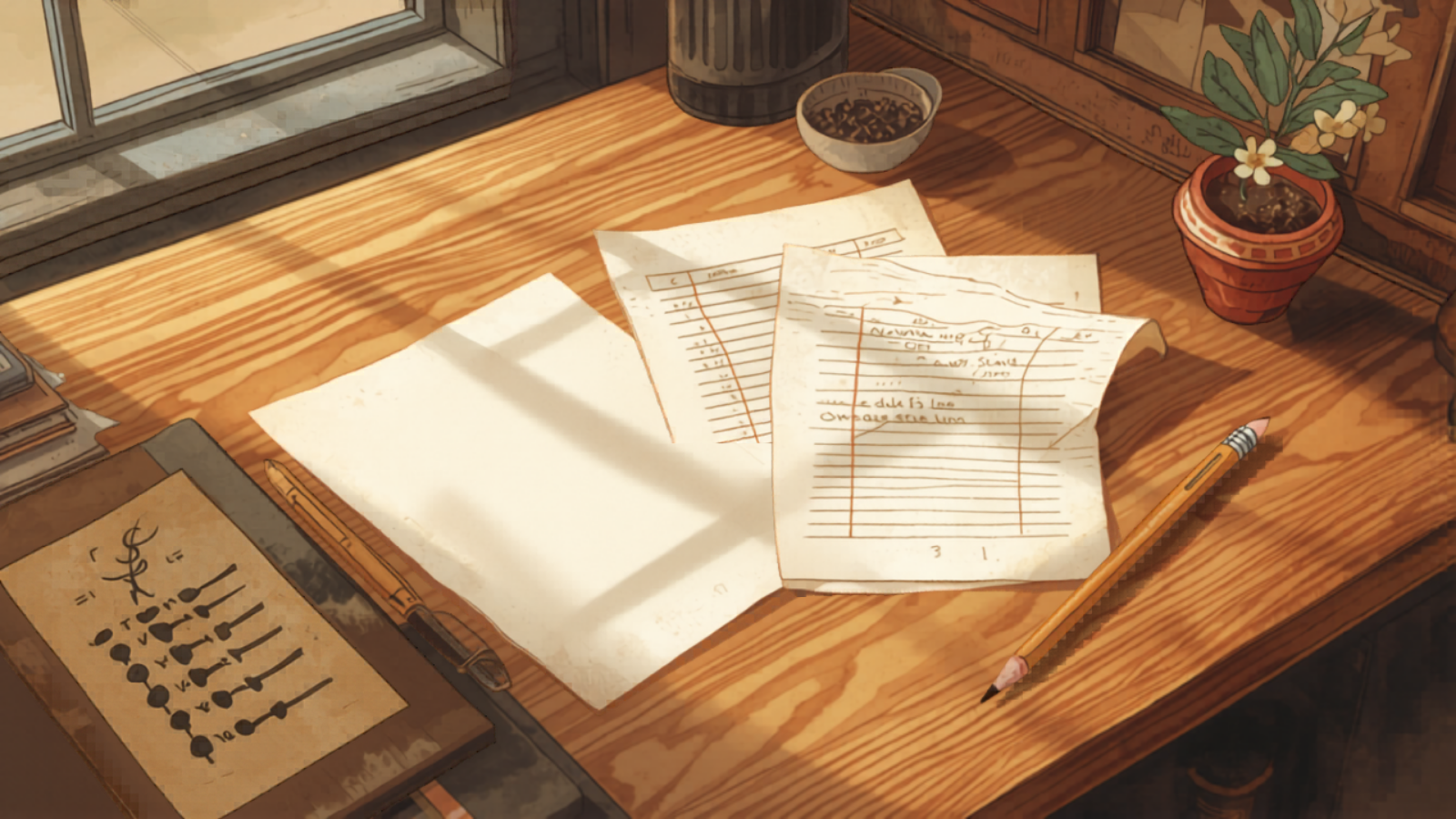 Byron Bay decking cost — vintage timber desk with a worn clipboard, three quote sheets fanned out, pencil and merbau offcut Byron Bay decking cost — vintage timber desk with a worn clipboard, three quote sheets fanned out, pencil and merbau offcut