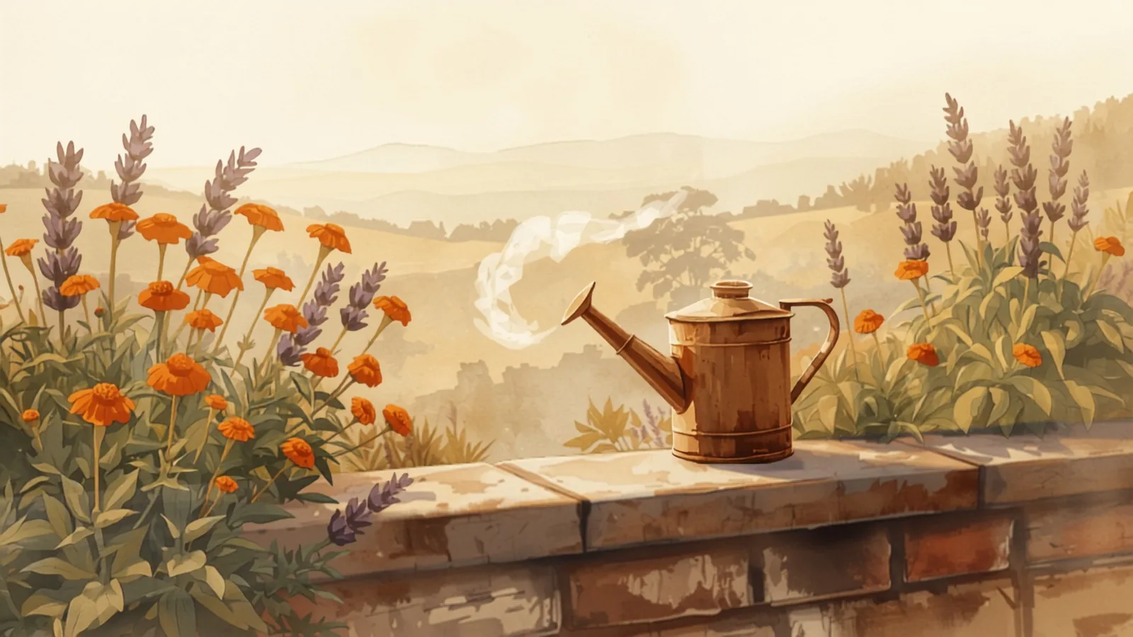 seo retainer adelaide - A copper watering can resting on a stone terrace step among blooming marigolds and lavender as morning mist lifts over gentle hills A copper watering can resting on a stone terrace step among blooming marigolds and lavender as morning mist lifts over gentle hills - seo retainer adelaide