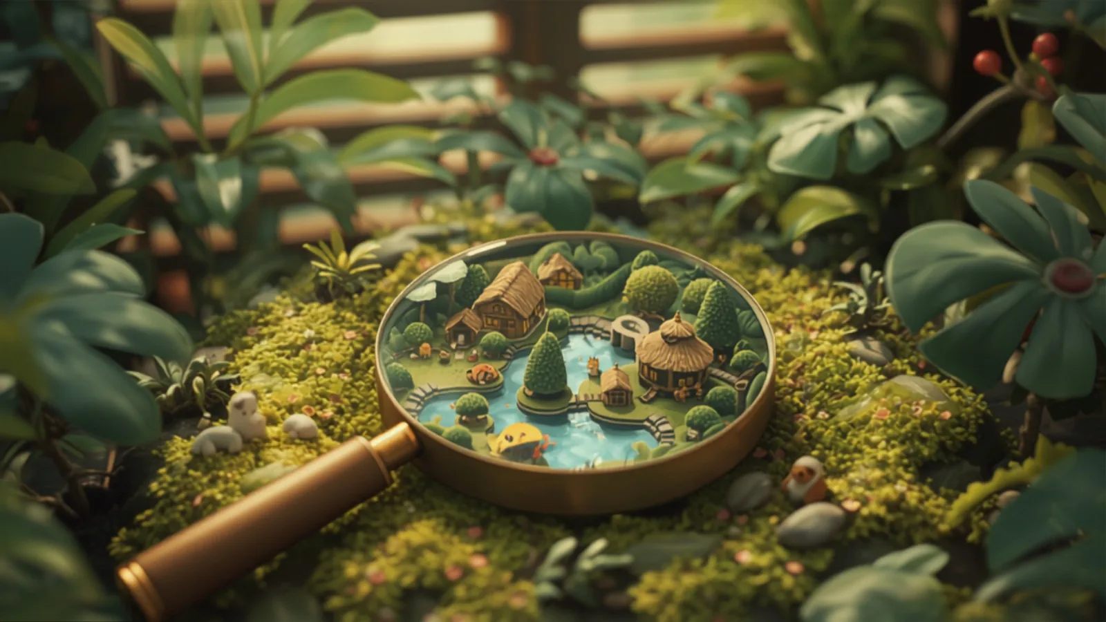 seo cost brisbane - A brass magnifying glass over a miniature garden village on a mossy tabletop by a louvred window in warm dusk light A brass magnifying glass over a miniature garden village on a mossy tabletop by a louvred window in warm dusk light - seo cost brisbane