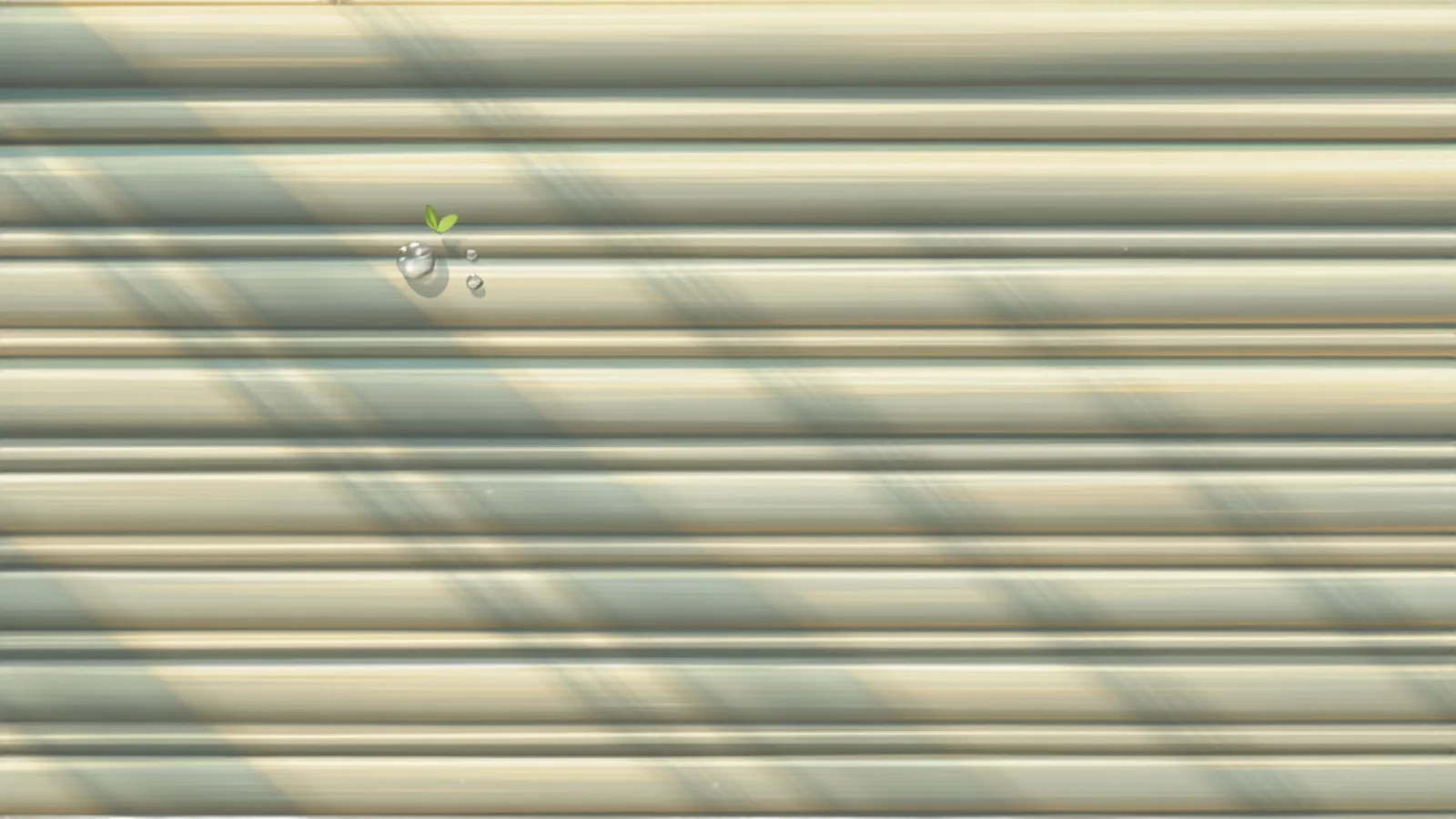Steel-Line garage door prices — close-up of pale roller-door ribs under diagonal afternoon shadows, with a tiny sprout and water drops Close-up of pale roller-door ribs under diagonal afternoon shadows, with a tiny sprout and water drops — steel-line garage door prices