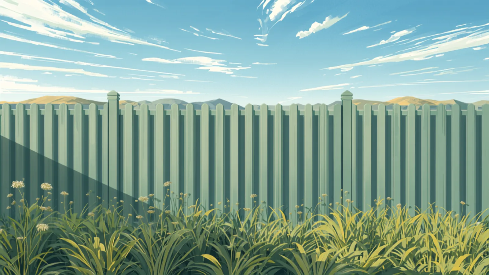 fencing cost geelong - new Colorbond boundary fence in a suburban backyard new Colorbond boundary fence in a suburban backyard - fencing cost geelong