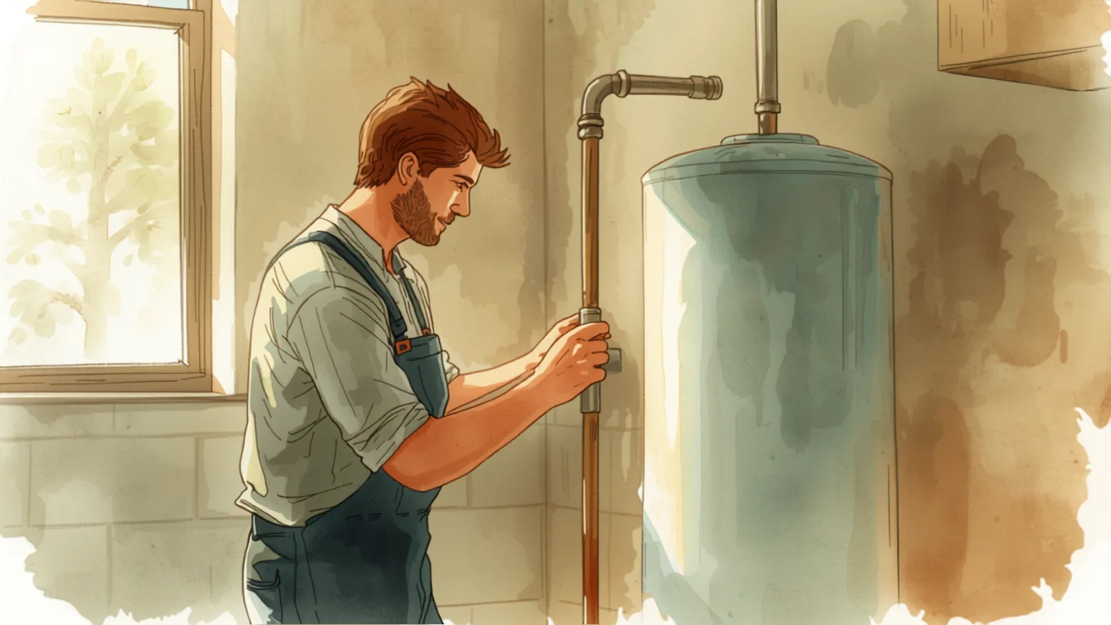 hot water system cost hobart - plumber draining and disconnecting an old storage tank plumber draining and disconnecting an old storage tank - hot water system cost hobart