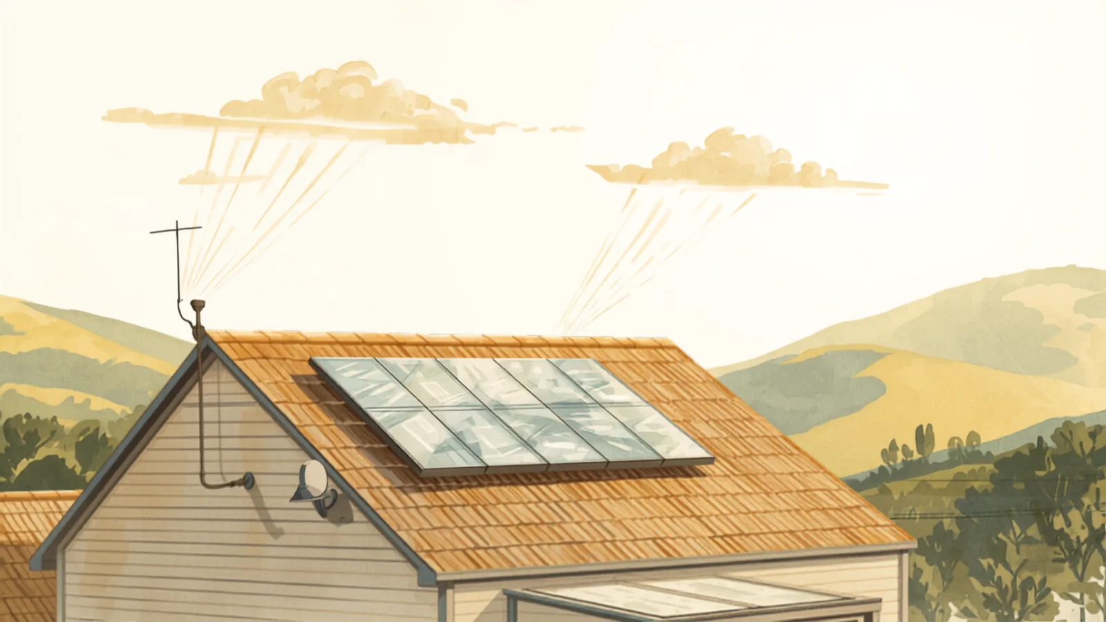 hot water system cost hobart - roof-mounted solar collectors and storage tank on a Sandy Bay home roof-mounted solar collectors and storage tank on a Sandy Bay home - hot water system cost hobart