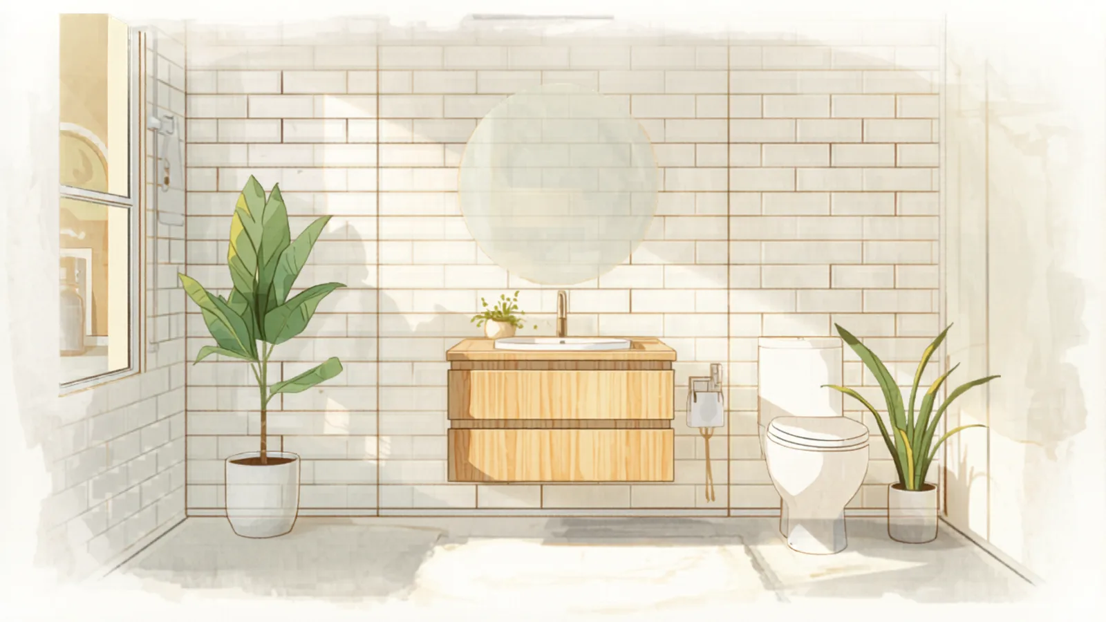 compact modern apartment bathroom in Brunswick - bathroom renovation cost melbourne