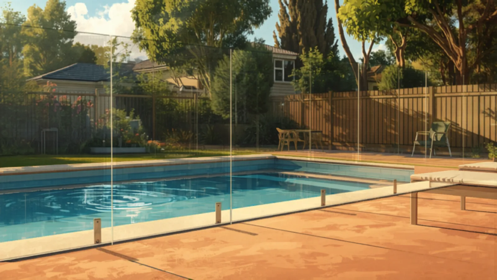 fencing cost melbourne - frameless glass pool fence around a backyard swimming pool frameless glass pool fence around a backyard swimming pool - fencing cost melbourne