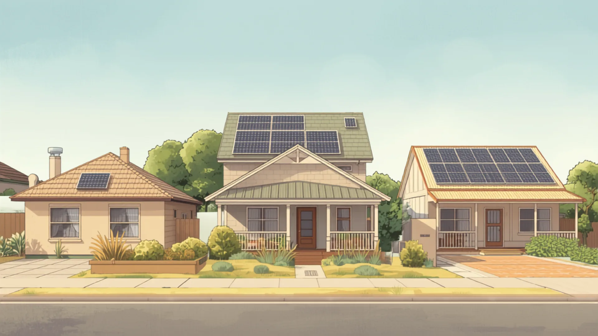 homeowner comparing three printed solar quotes side by side at a kitchen table - solar cost perth