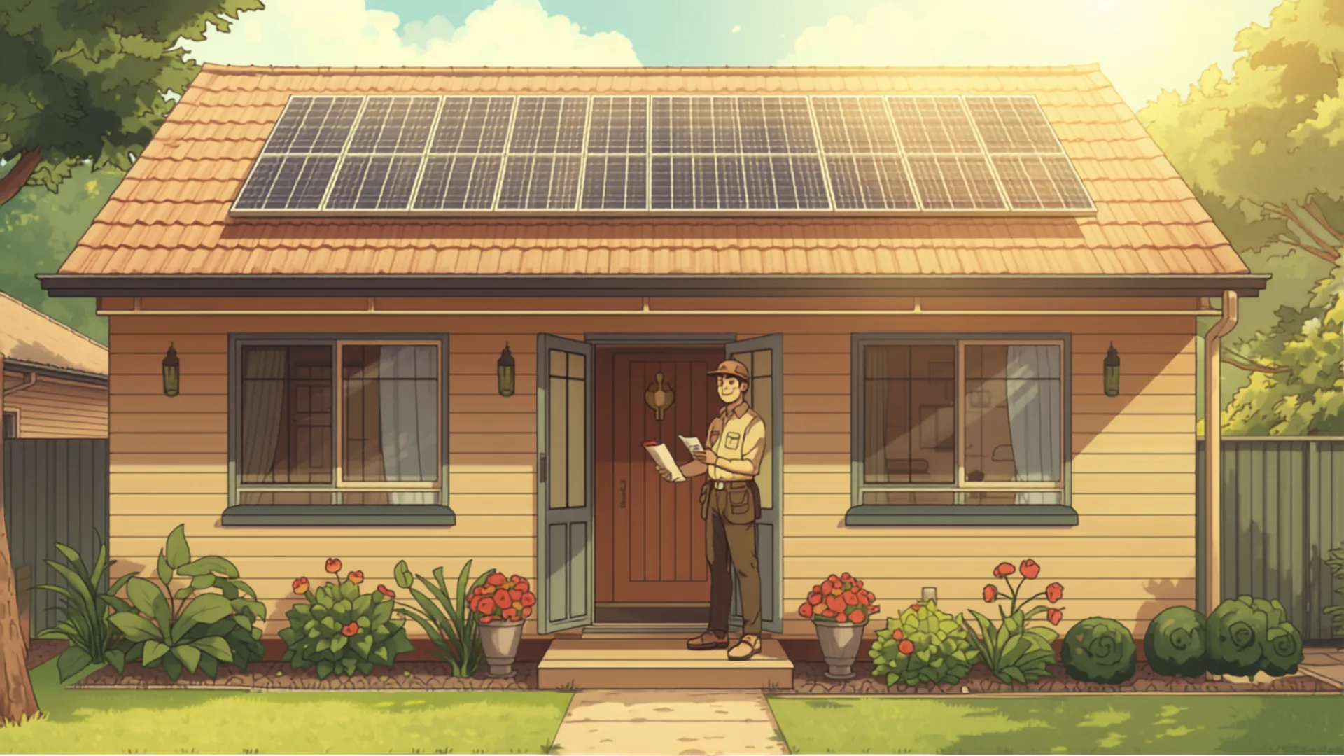 Perth homeowner reading a solar quote with the rebate discount applied - solar cost perth