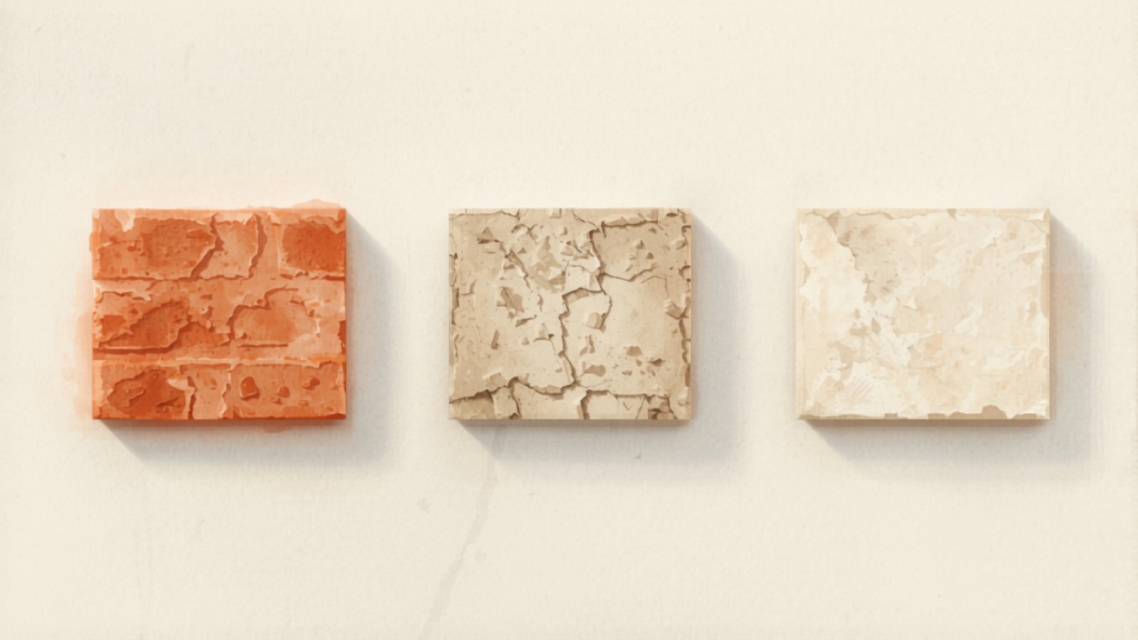 Rendering cost Sydney - brick, besser block and sheet substrate samples