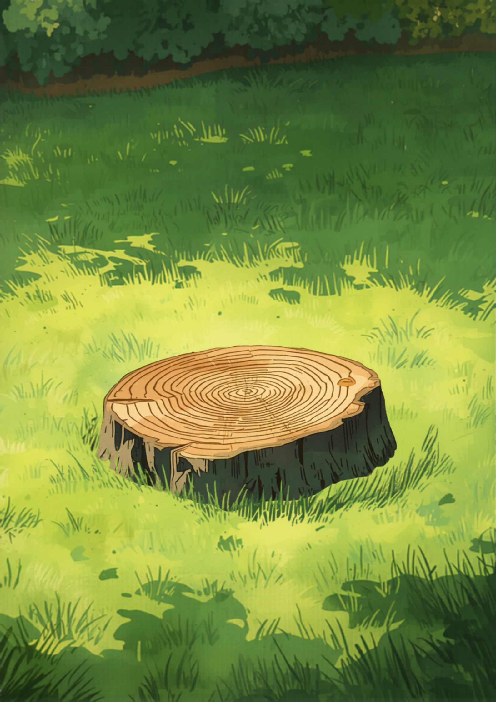 Weathered tree stump in a Melbourne lawn before grinding Weathered tree stump in a Melbourne lawn before grinding