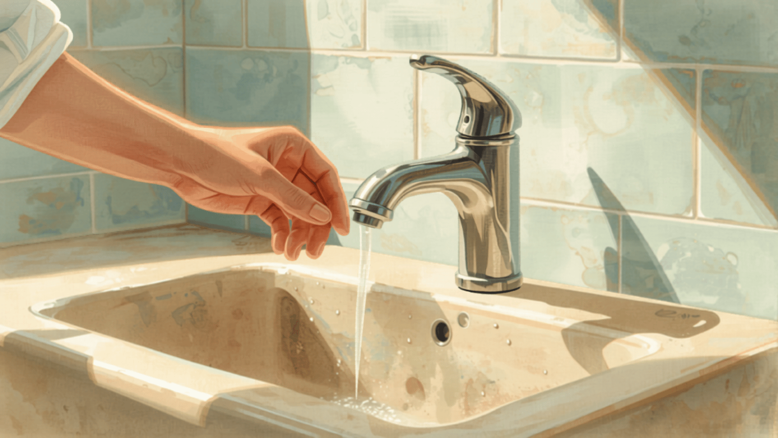 Sunshine Coast bathroom renovation cost — marine-grade brushed nickel mixer tap install close-up Sunshine Coast bathroom renovation cost — marine-grade brushed nickel mixer tap install close-up