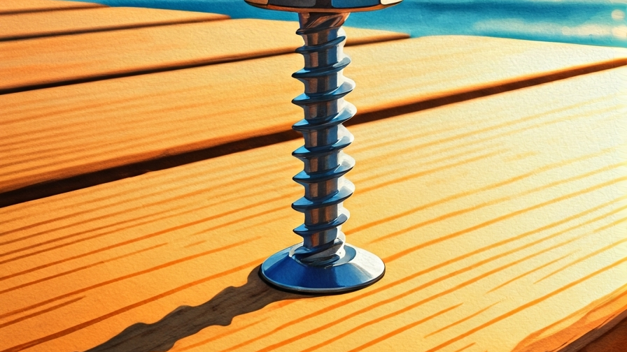 Sunshine Coast decking cost — stainless steel marine-grade screw driven into hardwood Sunshine Coast decking cost — stainless steel marine-grade screw driven into hardwood