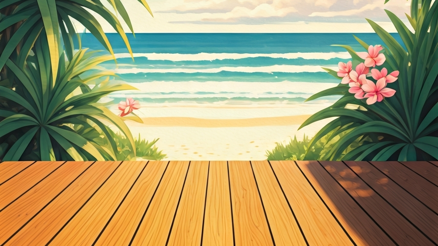 Sunshine Coast decking cost — Mooloolaba beachfront hardwood deck looking to ocean Sunshine Coast decking cost — Mooloolaba beachfront hardwood deck looking to ocean