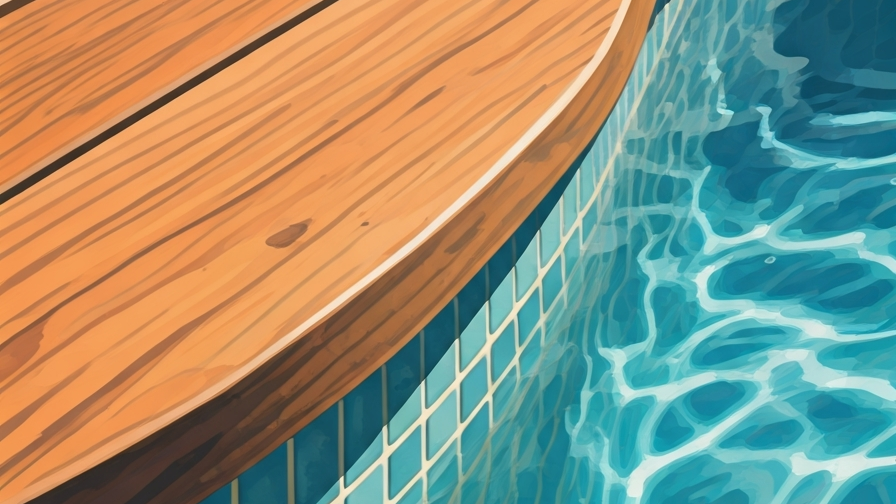 Sunshine Coast decking cost — pool deck coping edge meeting pool tile detail Sunshine Coast decking cost — pool deck coping edge meeting pool tile detail