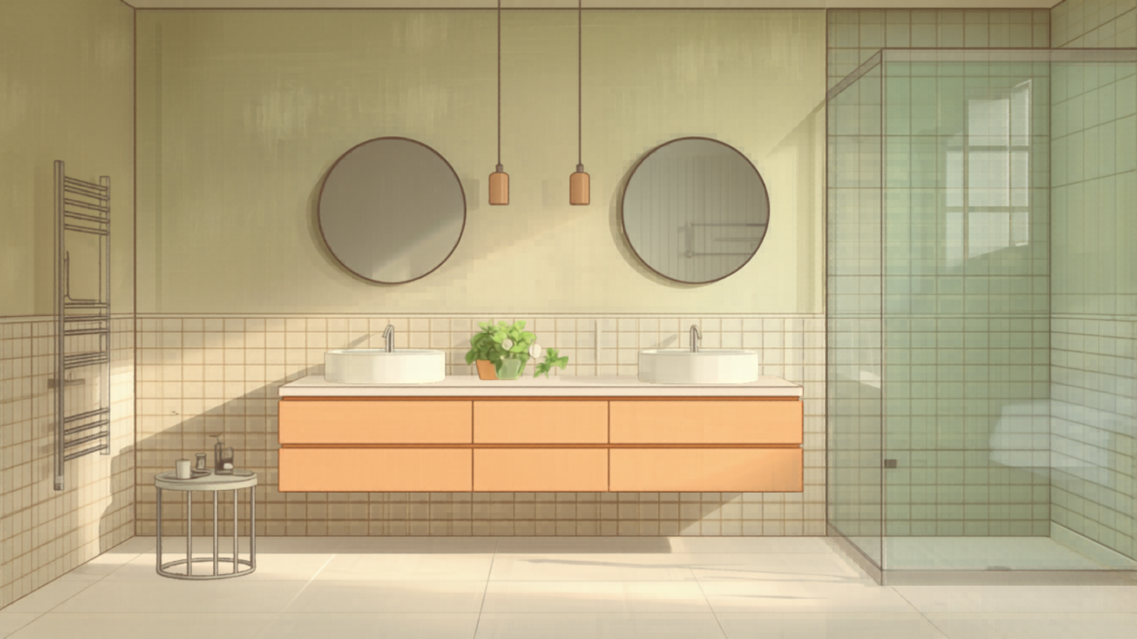 Sydney bathroom renovation — frameless-screen ensuite off a Mosman main bedroom Sydney bathroom renovation — frameless-screen ensuite off a Mosman main bedroom