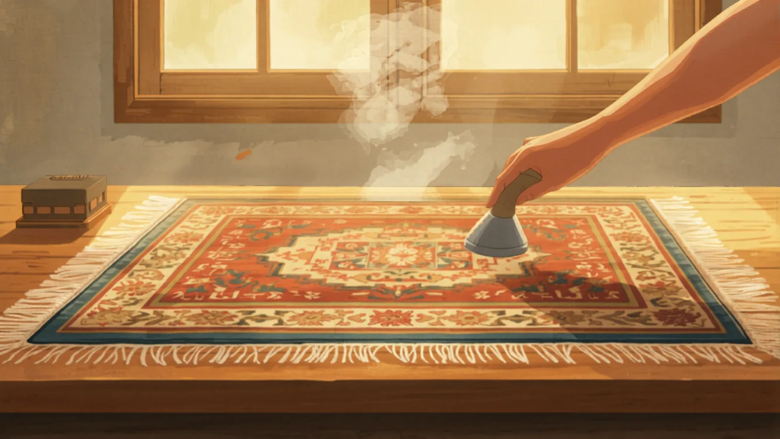 carpet cleaning cost sydney - wool rug being cleaned flat with gentle extraction wool rug being cleaned flat with gentle extraction - carpet cleaning cost sydney