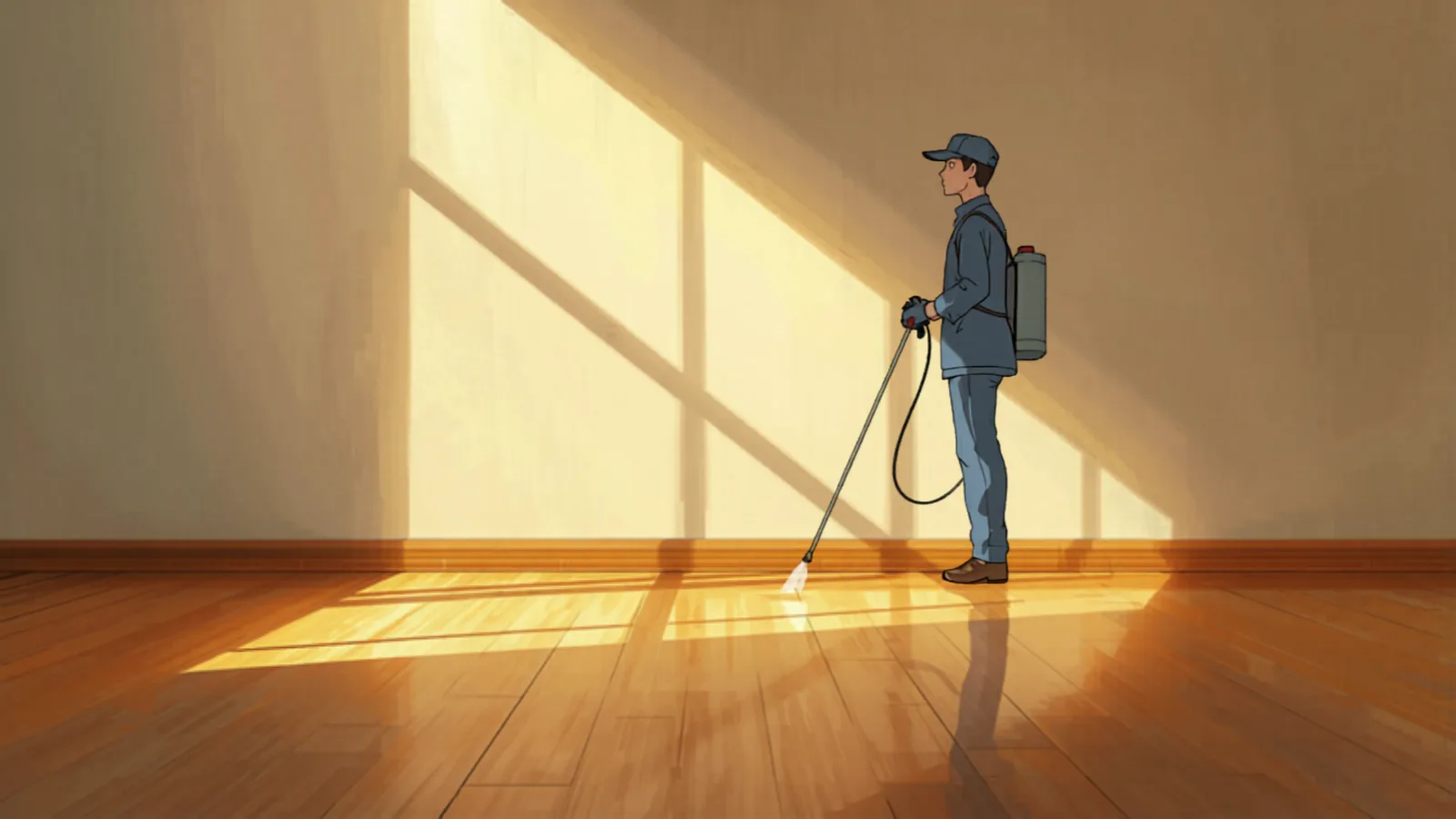 pest control cost sydney - technician treating skirting boards in an empty rental flat technician treating skirting boards in an empty rental flat - pest control cost sydney
