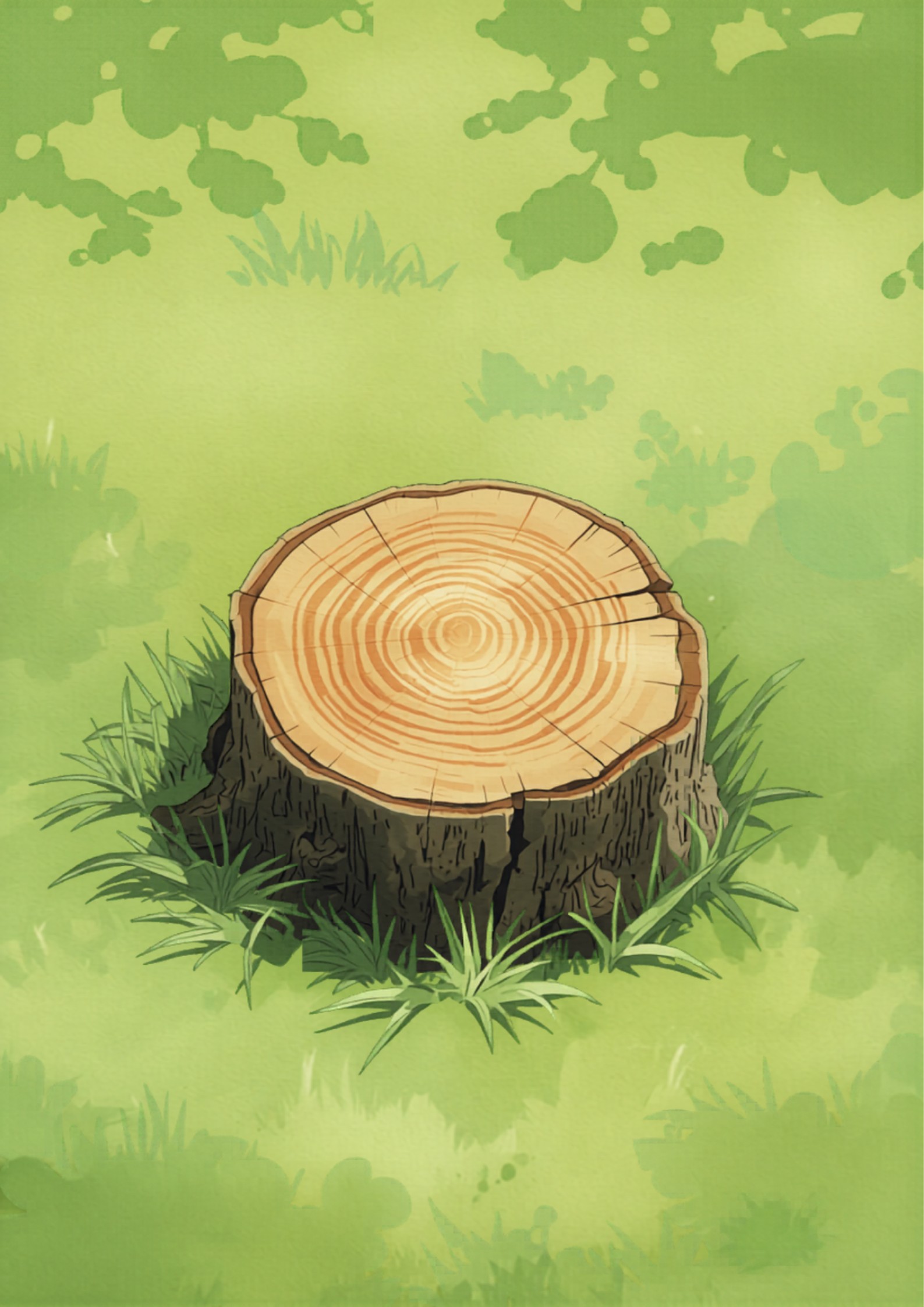 A low tree stump in a Sydney suburban lawn ready for grinding
